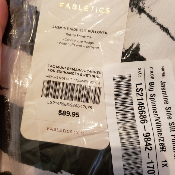 ●SOLD●Fabletics Jasmine Side Slit Pullover 1X - Picture 13 of 16